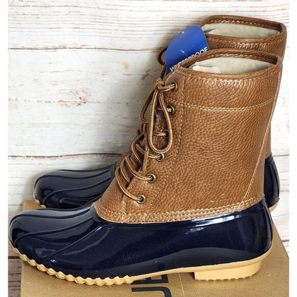 JBU by Jambu Maplewood Waterproof Navy Tan Women’s Boots 7.5M Fall 2022 Comfort - Picture 6 of 12